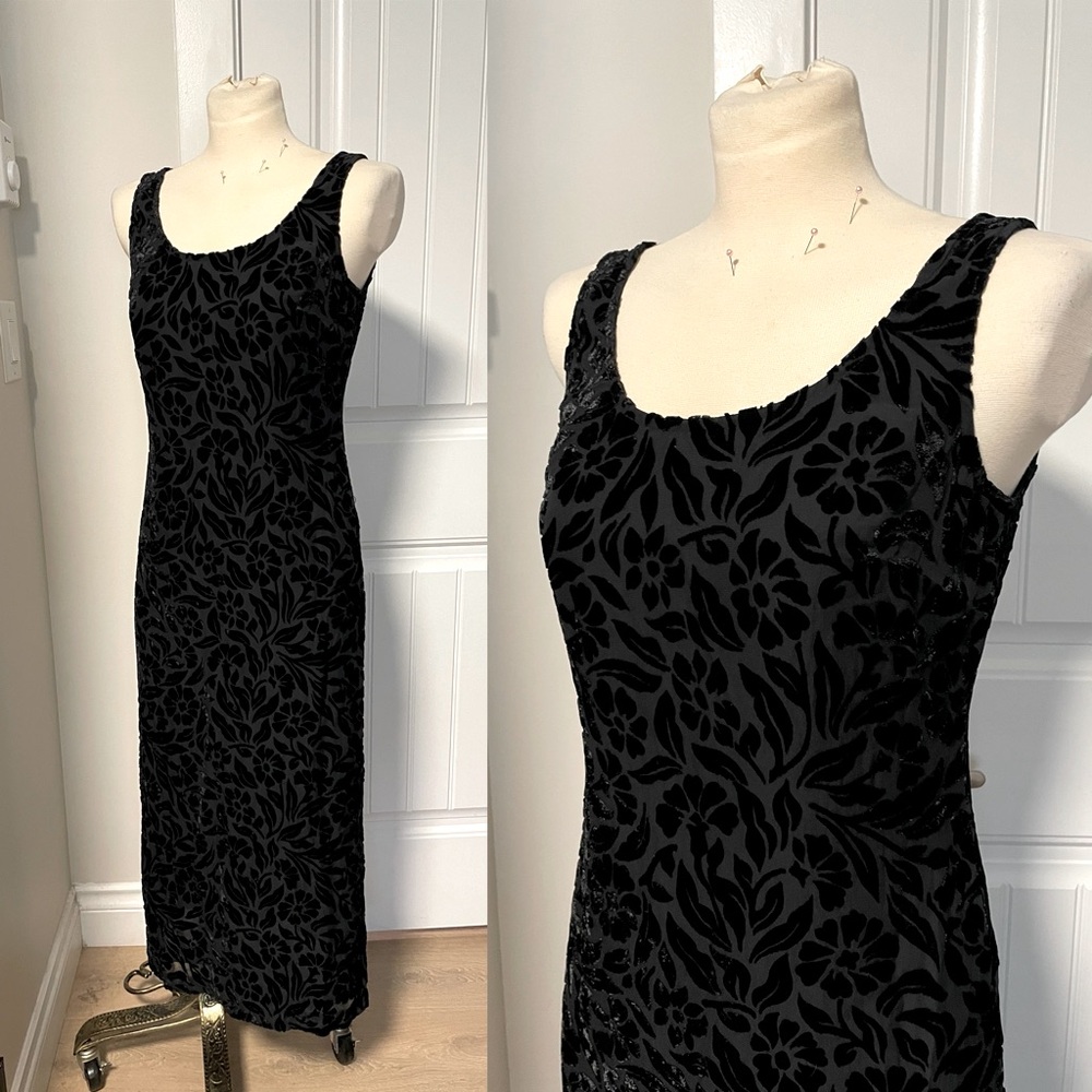 Vintage Express burnout velvet dress